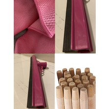 PremiumPort Pratik Çek Pas Gürgan Sap Takım 35 cm Mikrofiber Bez ile Temizlik