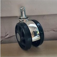 Cekar Store Ofis Koltuk Tekerleği Krom Görünümlü Spor Lüx Tekerlek 5li Set Yüksek Kalite