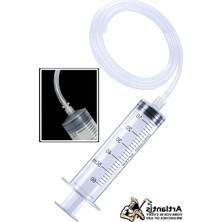 Cekar Store Plastik Şırınga Hortumlu Büyük 60 ml 1 Paket Sıvı Emme Enjektörü Okul Deney Evcil Hayvan Besleme