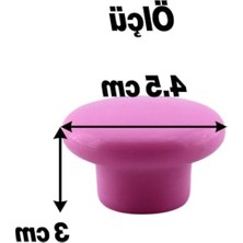 Cekar Store 10 Adet Bohem Pembe Mantar Kulp Düğme Çekmece Mutfak Mobilya Dolabı Dolap Kulpu Kulbu Plastik Kulp