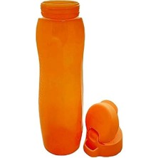 Daisy Home Tupperware To Go Eco Easy Içecek Şişesi, 500 Ml, Turuncu, Klipsli Kilitli ve Saplı, Yuvarlak ve Dar Şişe, Ecoeasy Öko