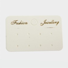 Zero Land Muratech 12 Delikli Lüx Küpe Kartı-Beyaz