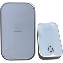 Cekar Store Kinetik Enerjili Kapı Zili Pilsiz Şarjsız Kablosuz Fişi Prize Tak Çalıştır Cata Kumandalı Zil Kablosuz Kapı Zili, 38 Farklı Melodi, Pil Gerektirmeyen Kinetik Buton, 150M Mesafe (Beyaz)