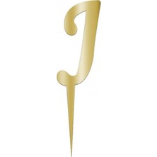 Zero Land Muratech Sarı Renkli Harf Pasta ve Kek Pleksi-J