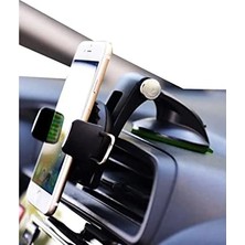 Cekar Store Araç Içi Telefon Tutucu Diamond Jel Vantuzlu Torpidoya Cama Yapışabilen 360 Derece Dönerli Ayarlanabilir