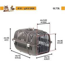 Cekar Store Jet 20 Gri Kedi Köpek Taşıma Çantası, Grey