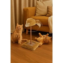 Cekar Store Busstier Sesli Fare Tırmalama Oyuncağı, Hacıyatmaz Tasarım, Tüylü Fare Başlıklı Sisal Tırmalama Tahtası, Evcil Kedi Eğlencesi, Sağlıklı Tırnak Bakımı