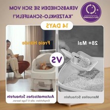Cekar Store Kendi Kendini Temizleyen Kedi Tuvaleti, Açık Tasarım, Otomatik ve Manuel Modlar, Anında Temizlik ve Kolay Kürekleme, Büyük Kediler Için Ideal, Çok Kedi Evleri Için Uygundur