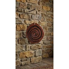 Cogo Seramik Sonsuz Döngü: Terracotta Mistik Spiral"el Yapımı Seramik Duvar Dekoru"