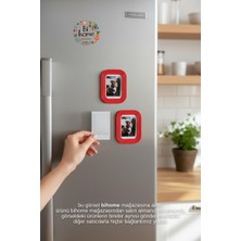 Bi Home Fotoğraf Çerçevesi Magnet Buzdolabı Dekoratif Mini Çerçeve Yüksek Kalite Baskı 2 Adet Farklı Renkler