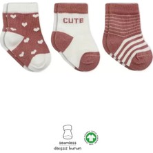 Gray Line Gry 3'lü Penye Cute Stars Soket Çorap BS10115 Pudra Nel1