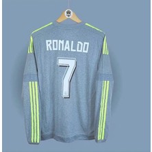R.e.a.l M.a.d.r.i.d 2015/16 Sezonu Cristiano Ronaldo Alternatif Nostalji Deplasman Forması (Gri)