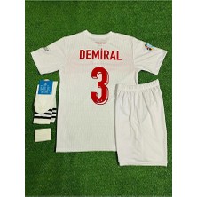 Türkiye Milli Takımı Euro 2024 Merih Demiral Çocuk Forması 4'lü Set (Beyaz)