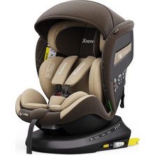 Yoyko Rich Alarmlı 360° Dönebilir Yatabilir 90° Kilitlenir I-Size 0-36 kg Oto Koltuğu Isofıx/sıp/latch Kahverengi