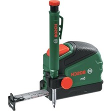 Cekar Store Bosch Mezura 5 M + Derin Delik Işaretleyici Kurşun Kalem (Kurşun Kalem Klipsi; Otomatik Kilit; Naylon Kaplamalı Bant; 22 mm Bant Genişliği; 2 M Stabilite; Iki Yönlü Kanca; Metal Kemer Klipsi; Yumuşak