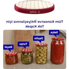 Cekar Store Sarkap Kavanoz Kapağı, 82MM, Hava Geçirmez, Sızdırmaz, Konserve Için Uygun, 10'lu Paket (Kalp)