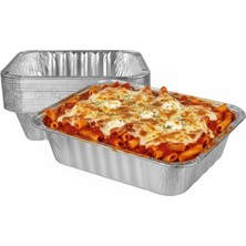 Abnturk 50 Adet Yarım Boyutlu Dikdörtgen Alüminyum Folyo Yemek Kapları