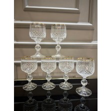 Nazan Home Bohemia Kristal Gold Kesme El Işi Kahve Yanı Su Bardağı