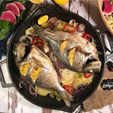 Cekar Store Lava Döküm Yuvarlak Kızartma Tavası, Metal Kulplu, 26 Cm, Siyah