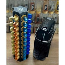 3DcraftTR Nespresso Kapsül Standı - 60 Kapsül Kapasiteli Döner Düzenleyici(Siyah Veya Beyaz )