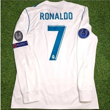 Cristiano R'onaldo 2018 Sezonu Kiev R.e.a.l. M.a.d.r.i.d. Retro Yetişkin FORMASI(WHITE)6534636345