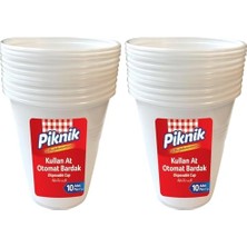 Daisy Home Piknik Kullan At Plastik Bardak Otomat 10'lu Beyaz 1481 (2 Paketi)