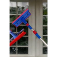 Cekar Store Teleskopik Mop Çift Taraflı Pratik Cam Silme Aparatı Cam Silme Mopu Mikrofiber Bezli Cam Silecek