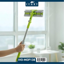 PremiumPort Çekpaslı Teleskopik Mop 135 Cm, Yedek Bezi ile Temizlik Kolaylığı