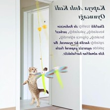 Cekar Store Okavango Elastik Kendinden Yapışkanlı Renkli Kedi Oyun Oltası Kedi Oyuncağı Yapışkanlı Olta Eğitim Oyuncağı (2 Adet)
