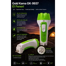 Gold Kama GK-9937 El Feneri | 3W – Ergonomik Tasarım – Pratik Şarj – Hafif ve Taşınabilir