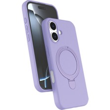 Kordify Apple iPhone 16 Plus Uyumlu Regal Magsafe Standlı Kapak – Manyetik Destekli, Darbe Emici Premium Silikon Kılıf