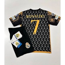 R.madridd 2024/25 Yeni Sezon Cristiano Ronaldo Özel Konsept (Armalı) Çocuk Forması 4lü