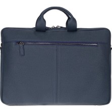 BloominBag Bloom Urban Shell Pro 16" Midnight Navy Hakiki Deri Laptop / Macbook Çantası