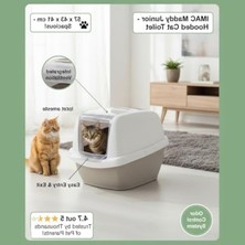 Cekar Store Maddy Junıor Kapalı Kedi Tuvaleti Bej/beyaz 57X43X41CM