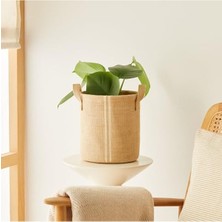 Cekar Store Ocean Home Textile Çizgili Jüt Sepet 20 x 20 cm