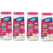 PremiumPort Spin Tablet Mop Yedek Bez Seti 4'lü, Temizlikte Pratik ve Konforlu Kullanım