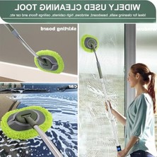 Cekar Store 15° Işten Tasarruflu Dirsek Uzatma Direkli Duvar Temizleyici, Uzun Saplı Duvar Paspası, Süpürgelik Temizleyici Aleti, Mikrofiber Toz Temizleyici, Duvar, Zemin, Tavan, Pencere Için Temizleme Fırçası