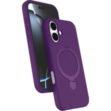 Kordify Apple iPhone 16 Uyumlu Regal Magsafe Standlı Kapak – Manyetik Destekli, Darbe Emici Premium Silikon Kılıf