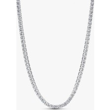 KFS Pandora Zirkon Taşlı Ayarlanabilir Tenis Choker Kolye 925 Ayar Gümüş