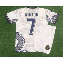 R.e.a.l M.a.d.r.i.d 2023/24 Yeni Sezon Dragon (Ejderha) Desenli Vini Jr Çocuk Forması 3'lü Set