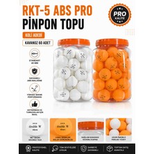 Admay Pinpon Topu 40 mm 60 Adet Kavanoz Masa Tenisi Topu Dayanıklı Yüksek Sekme Turuncu & Beyaz