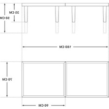 Katlanır Kamp, Piknik ve Bahçe Masası 75X180 cm - Ceviz Renk