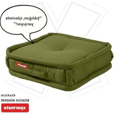 Cekar Store Xpermate Bisküvi Minder Petek Önü Palet Üstü Minderi Fransız Minder Bank ve Bahçe Minderi 45X45X14 cm (Yeşil)
