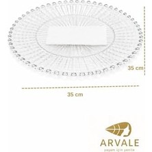 Daisy Home Arvale Boncuklu Supla Servis Sunumluk Plastik Amerikan Servis | 6 Adet