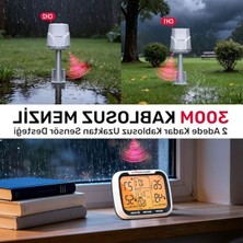 Thermopro TP270 3 Dış Sensörlü Kablosuz Iç ve Dış Mekan Termometre, 183M Menzilli 4 Kanallı Dijital Nem Ölçer ve Hava Istasyonu