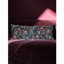 Tam Aklımdaki Mini Çiçekler Kırlent Kılıfı - Premium Keten - 75X30 cm - Uzun Yastık Kılıfı - Gizli Fermuarlı - Botanik Stil