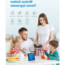 Thermopro TP65C Kablosuz Termo-Higrometre Dijital Termometre Higrometre Iklim Monitörü Kablosuz Dış Mekan Sensörlü Kablosuz Hava Istasyonu, 60M'YE Kadar Menzil