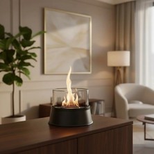 Starfire Coniq Masaüstü Dumansız Şömine – Kokusuz Gerçek Alev, Dekoratif Ambiyans