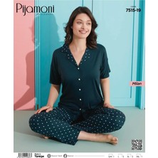 Street Beauty 7515-19 Milan Baskılı Kısa Kol Pijama Takım