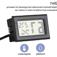 Dijital Termometre Higrometre, Higrometre Termometre, Mini Prob Termometre Sıcaklık Nem Ölçer, Sürüngen Kuluçka Akvaryumu, Küvöz, Kümes Hayvanları, Ofis Oturma Odası Seti, 2'li